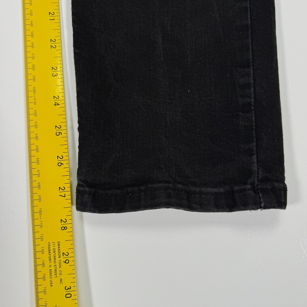 Levi's 511 Jeans Mens 34x30 Fit 32x28 Black Faded Denim Straight Grunge Skate - Picture 6 of 14